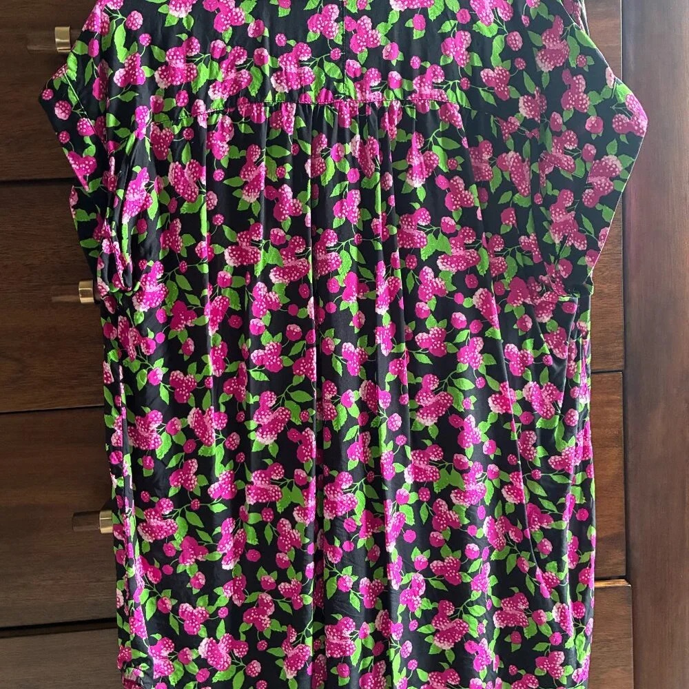 MODCLOTH Raspberry Print Collared Blouse - Picture 4 of 4